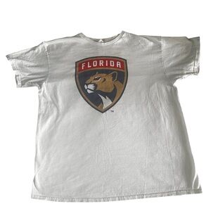 Florida Panthers NHL T-Shirt Men's XL White Delta Pro Weight Graphic Hockey Tee